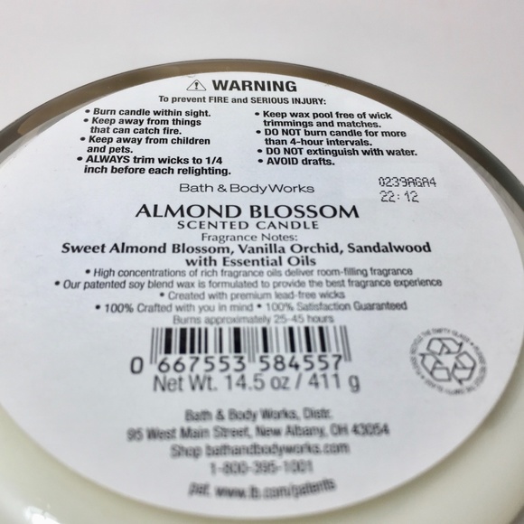 ALMOND BLOSSOM 3 Wick Candle - Picture 4 of 5